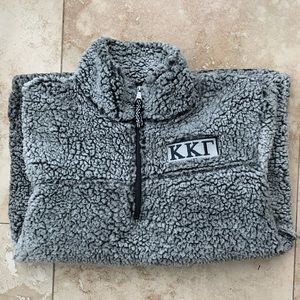 Kappa Kappa Gamma KKG Fleece Quarter Zip Grey